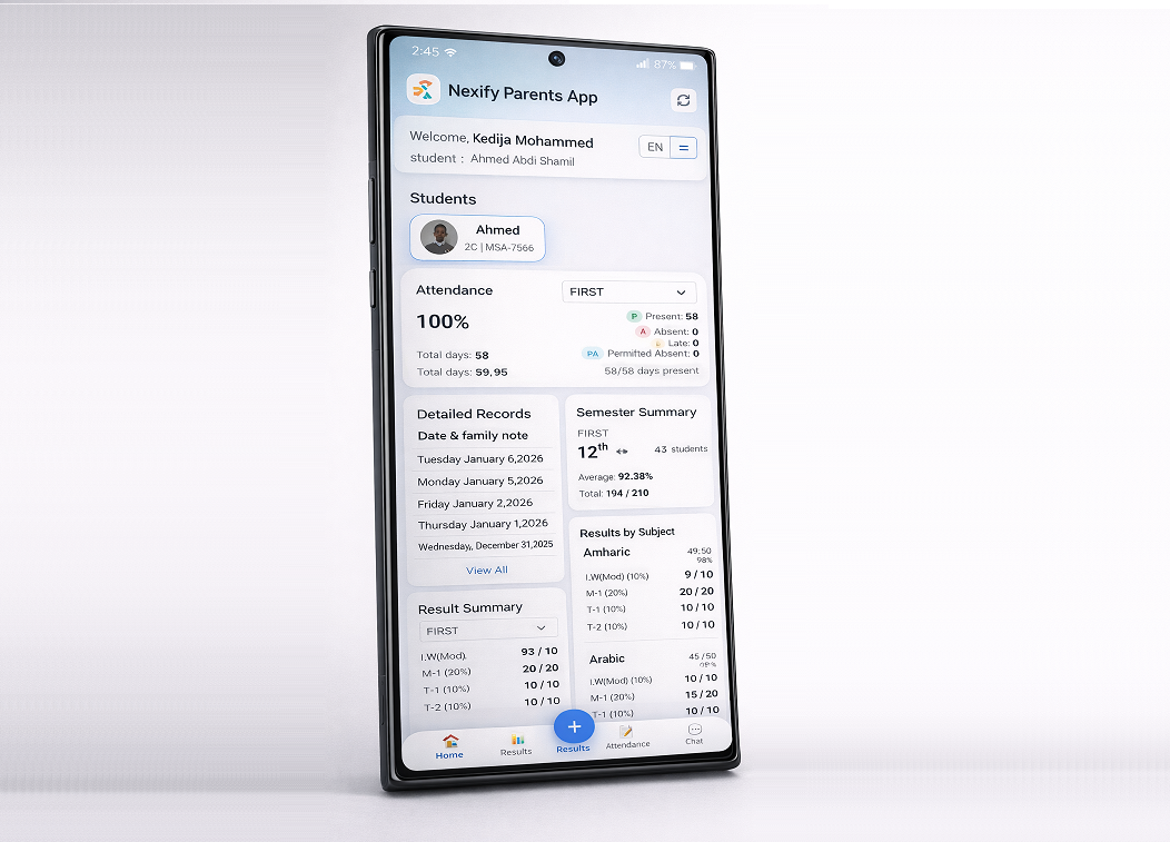 Mobile app mockup